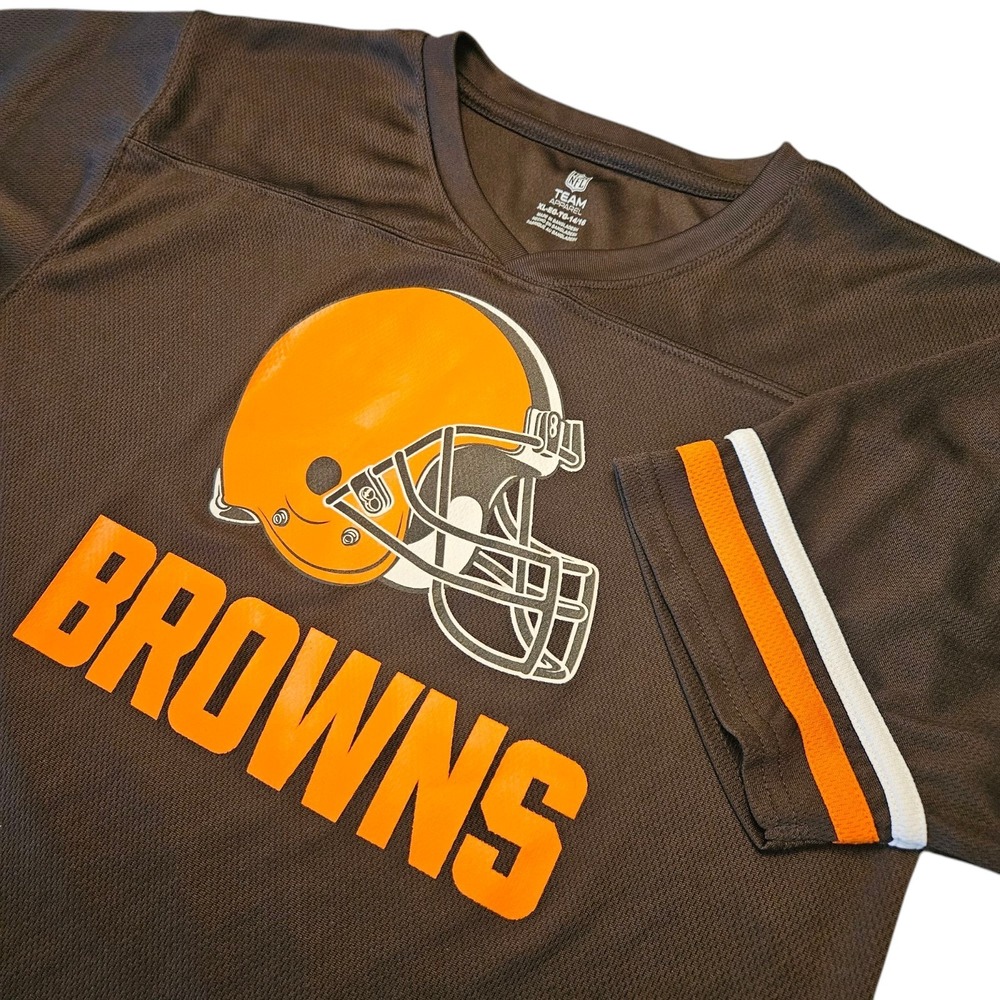 CLEVELAND BROWNS Youth Football Jersey XL 14/16 NFL Team Apparel‎